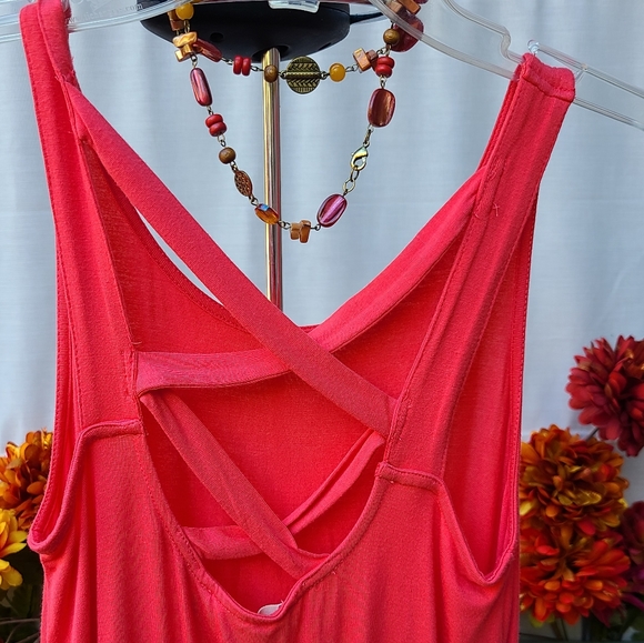 Pink Rose's Coral Color Romper Size Small - Picture 5 of 8